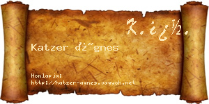 Katzer Ágnes névjegykártya